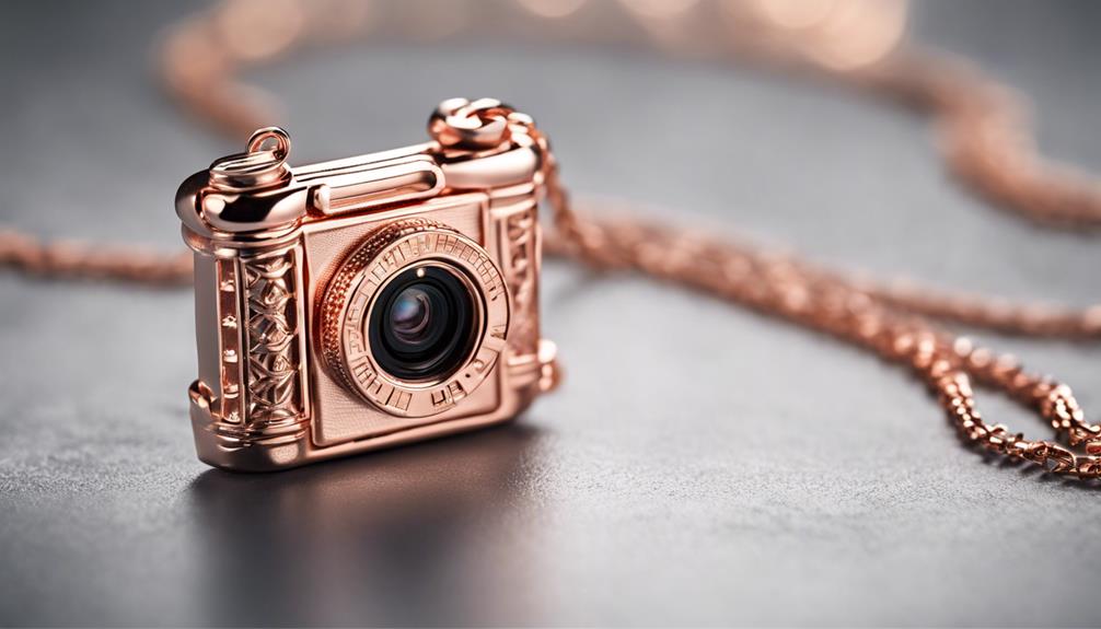 rose gold surveillance pendant