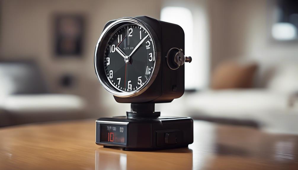 sleek clock with loop recording