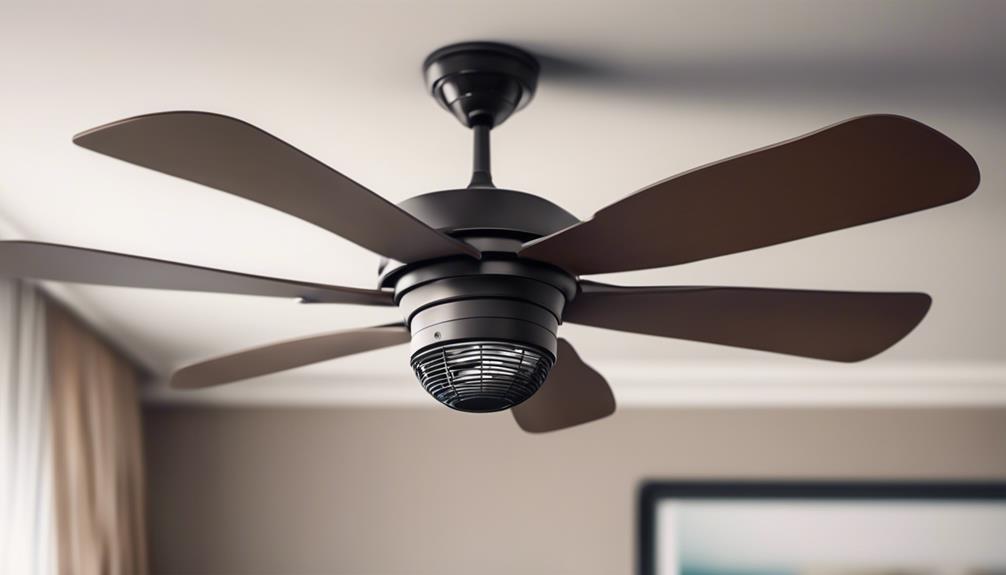 sleek surveillance ceiling fan